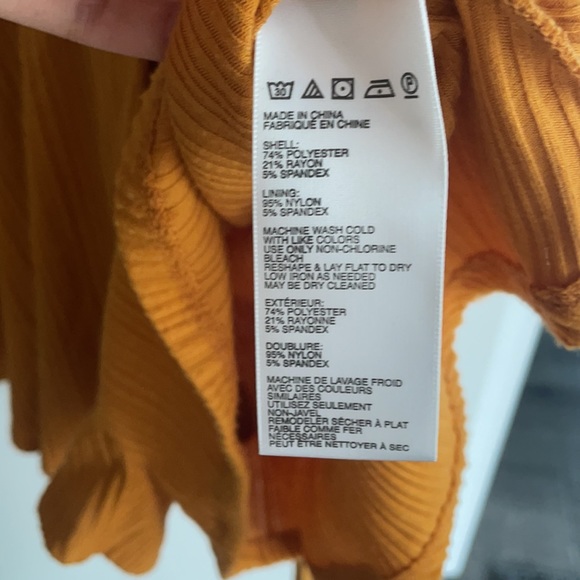 Urban Outfitter orange wrap dress romper for fall (small) - Picture 4 of 4